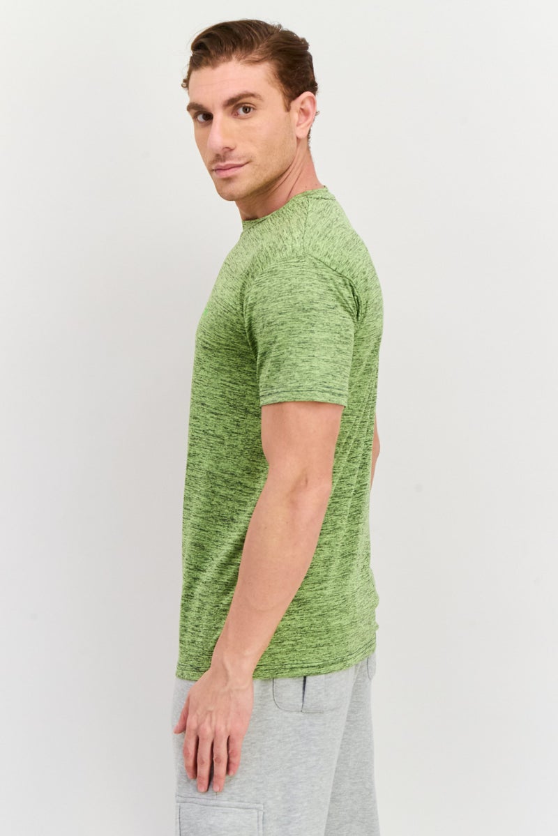 Tailorbyrd Men Round Neck Long Sleeve Embroidered Logo T-Shirts, Green - Image 2